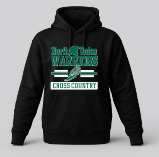 North Union Warriors Cross Country Hoodie Black