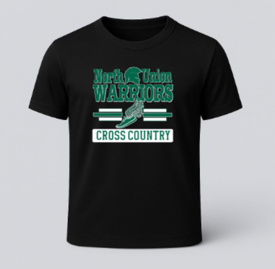 North Union Warriors Cross Country T-Shirt Black