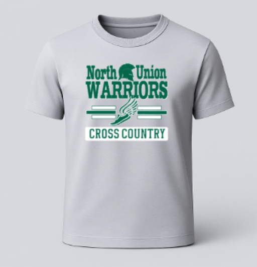 North Union Warriors Cross Country T-Shirt Gray