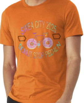 Donut Stop Pedal'n Swea City Ragbrai Shirt