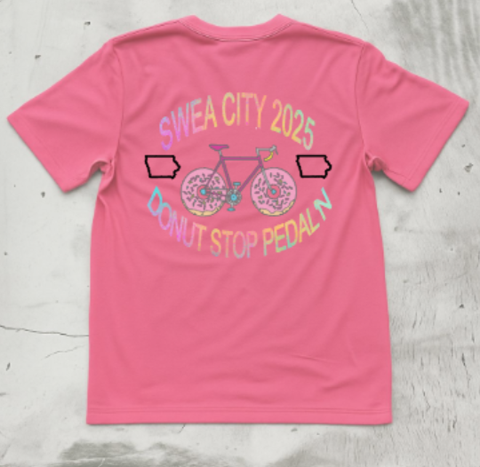 Donut Stop Pedal'n Swea City Ragbrai Shirt