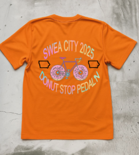Donut Stop Pedal'n Swea City Ragbrai Shirt