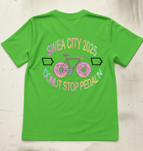 Donut Stop Pedal'n Swea City Ragbrai Shirt