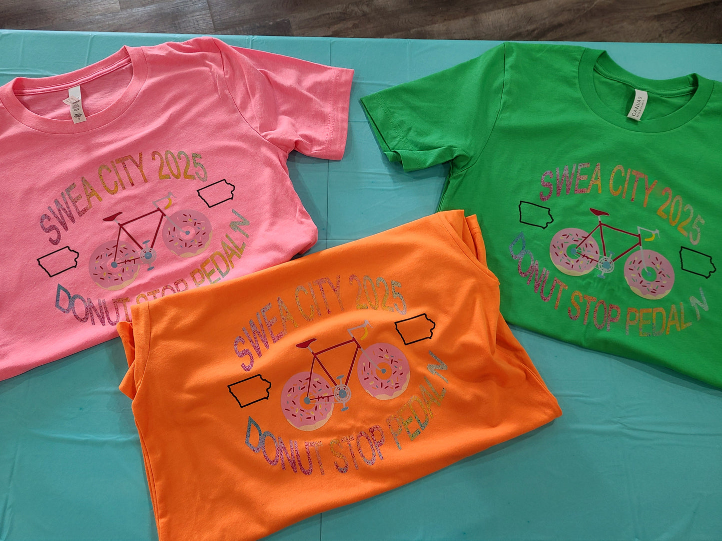 Donut Stop Pedal'n Swea City Ragbrai Shirt