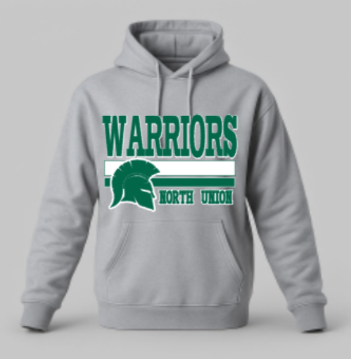 North Union Warriors Hoodie Gray
