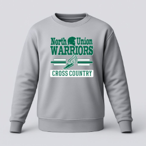 North Union Warriors Cross Country Long Sleeve Shirt Gray