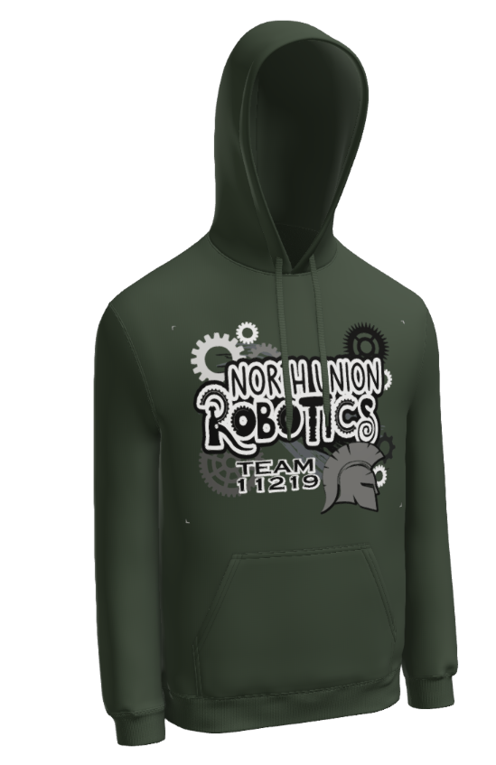 North Union Robotics Hoodie Sweatshirt -Forest Green