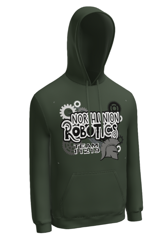 North Union Robotics Hoodie Sweatshirt -Forest Green