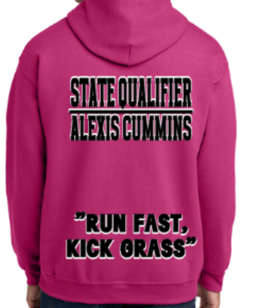 State Cross Country North Union Warriors Hoodie Pink