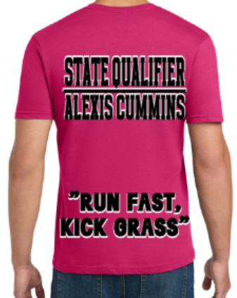 State Cross Country North Union Warriors T-Shirt Pink